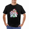 thumbnail image 3 of Meowy Christmas Cat T-Shirt Cute Santa Hat Cats Gift for Cat Lovers Women Men Kids Top, 3 of 5