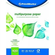 Printworks Multipurpose Paper 20 Pound 92 Bright 400 Sheets 8.5x11 Inches (00492)
