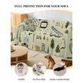 thumbnail image 4 of Cartoon Tractor Couch Cover for Dogs, Cute Green Digger Shovel Truck Rustic Washable Sofa Covers Slipcover for Pets Dogs Futon Cover, Couch Recliner Covers, Oversized Chair Slipcover 71"x91", 4 of 9