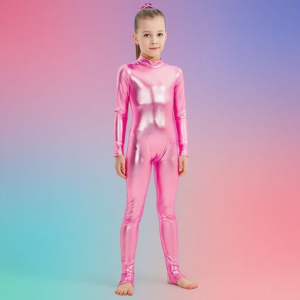 Cowsor Girls Kids Long Sleeve Dance Unitard Bodysuits Full Body Leotard for Ballet,Gymnastics,Performance,Costumes