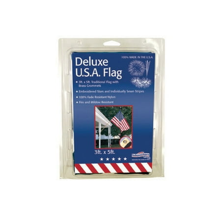Nylon US Flag (Sewn & Embroidered) 3'X5'-