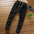 thumbnail image 5 of Timoontee Men's 2 Piece Cotton Linen Sets Lightweight Summer Beach Sets Short Sleeve Lapel Shirts with Elastic Waist Drawstring Pants Casual Sweatsuits Black XXXXL, 5 of 6