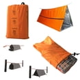 thumbnail image 2 of Naranja reutilizable bolsa de dormir de emergencia impermeable térmica supervivencia camping viaje tienda, 2 of 5