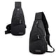 thumbnail image 4 of Sywqhk Bolso De Pecho De Tela Oxford Para Hombre, Con Cremallera, Informal, Cruzado, Para Teléfono, Para Cinturón (Negro) Sywqhk Para estrenar, 4 of 6