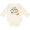 thumbnail image 3 of Inktastic I Love My Pops to the Moon and Back Boys or Girls Long Sleeve Baby Bodysuit, 3 of 5