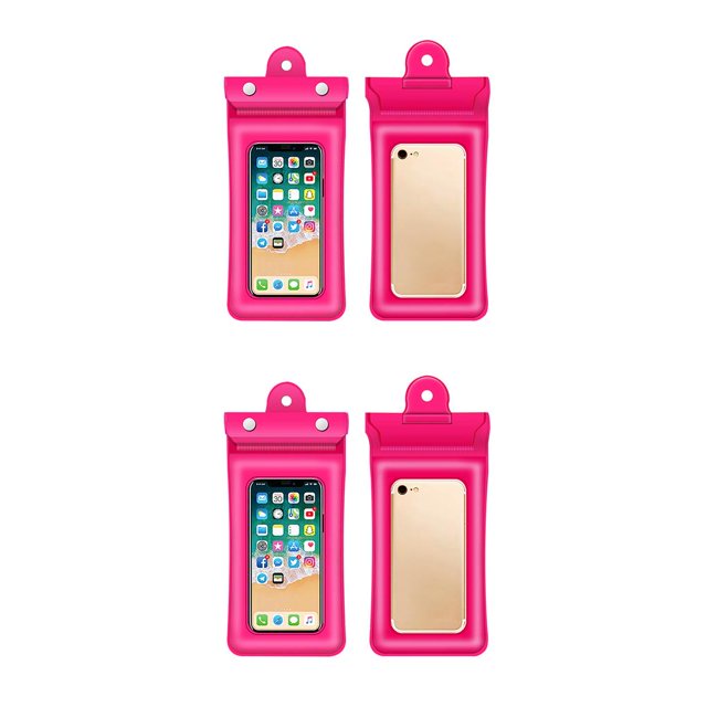 Toystoory PVC Phone Waterproof Bag 3-layer Sealed Pool Replacement Park Water Outdoor Accessories Seaside Pouch Swimming rojo 2piezas