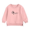 thumbnail image 1 of Posijego Chandail à Col Rond pour Enfants avec Motif Cœur, chandail à Manches Longues pour Garçons et Filles, 1 of 3