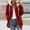 Red, variant on Clothing 2025!Overcoat for Women Winter Loose Artificial Wool Zipper Drawstring Long-Sleeve Hoodie Sweater Coat