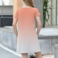 thumbnail image 7 of Teen Girls Dresses Short Sleeve Gradient Dress Casual Summer A-Line Sundress for Kids Soft & Breathable Fabric Ages 4-12 ,Sie:110, 7 of 7