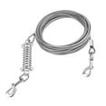 thumbnail image 2 of Câble d'Attelage pour Chien de 9,8 Pi Laisse Longue pour Chien Laisse Anti-Morsure Chaîne pour Chien avec Ressort Durable Clips Rotatifs à 360° Étui en PVC pour Extérieur Cour Camping Rouge, 2 of 9