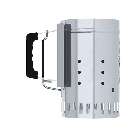 Prefabricated Chimney - Char-Griller Charcoal Grill Chimney Starter with Quick Release Trigger, 12-Inch, E-Z Starter w/Patented Trigger release for easy charcoal placement. By CharGriller