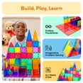 thumbnail image 4 of PicassoTiles Large Magnetic Tiles Building Blocks for Kids - 12PCS STEM Construction Educational Toy, 4 of 12