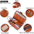 thumbnail image 5 of Large leather wallet for women, large wallet with many compartments, 5 of 5