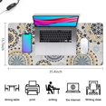 thumbnail image 5 of Long Mouse Pads for Desk,Beige Ethnic Mandala Pattern Desk Mats on Top Of Desks, Desk Mouse Pad Extra Large with 3mm Non-Slip Base and Stitched Edge for Gaming,Office,Work,Home 35.4"x15.7", 5 of 6