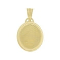 thumbnail image 3 of 14k Yellow Gold, Baptism Christening Religious Pendant Colorful Enamel Overlay Oval Medal 15mm with 18" Dainty Neck Chain, 3 of 7