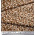 thumbnail image 3 of Soimoi Poly Georgette Fabric Floral & Moroccan Damask Print Sewing Fabric Yard 42 Inch Wide, 3 of 3