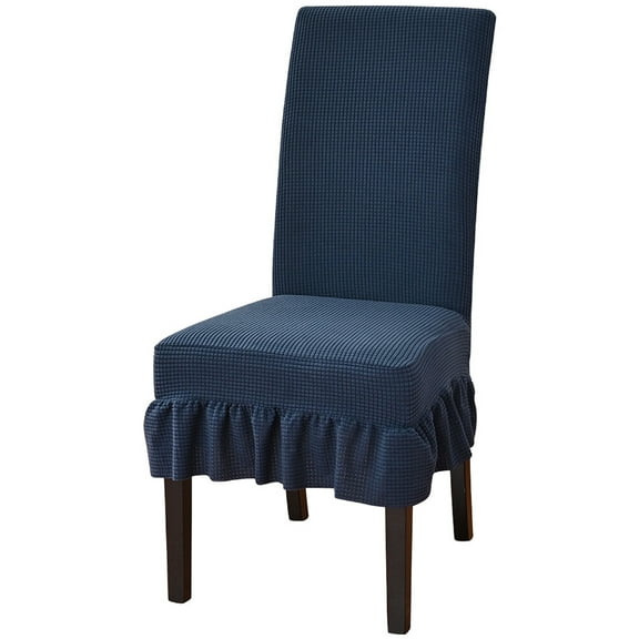 ifundom Stretchy Universal Easy Fitted Dining Chair Cover With Skirt Fitted Kitchen Chair Covers