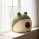 thumbnail image 4 of Camas Para Gatos Para Gatos De Interior, Diseño De Rana Linda, Cama Tipo Cueva Para Gatos, Tienda Semicerrada Para Gatitos Con Cojín Extraíble, Casa Felpa Suave Para, 4 of 7