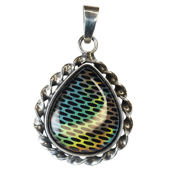 Natural Opal 30 Ct Pear Cut Certified 925 Sterling Silver Vintage Gems Pendant