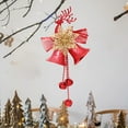 thumbnail image 5 of Christmas Deer Bells with Flower Bow Glitter Ornament - Hanging Festive Tree Christmas Decoration for Xmas Holidays Home Party, 5 of 5