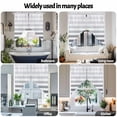 thumbnail image 6 of Gray Stripe Swag Valances for Windows 2 Pack Gradient Swag Kitchen Curtains 36 Inches Long Rod Pocket Short Window Treatment for Kitchen Bathroom 28"x36", 6 of 8