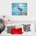 thumbnail image 3 of PRATYUS Blue Heron Canvas Wall Art Picture 20x16in for Living Room Bedroom Art Modern 20x16in, 3 of 3