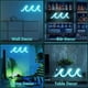 thumbnail image 4 of Letrero de neón ondulado en el dormitorio, letrero de neón LED azul hielo con decoración de pared, luz nocturna USB con atenuador e interruptor, decoración tropical en sala de estar, bar, Do, 4 of 4