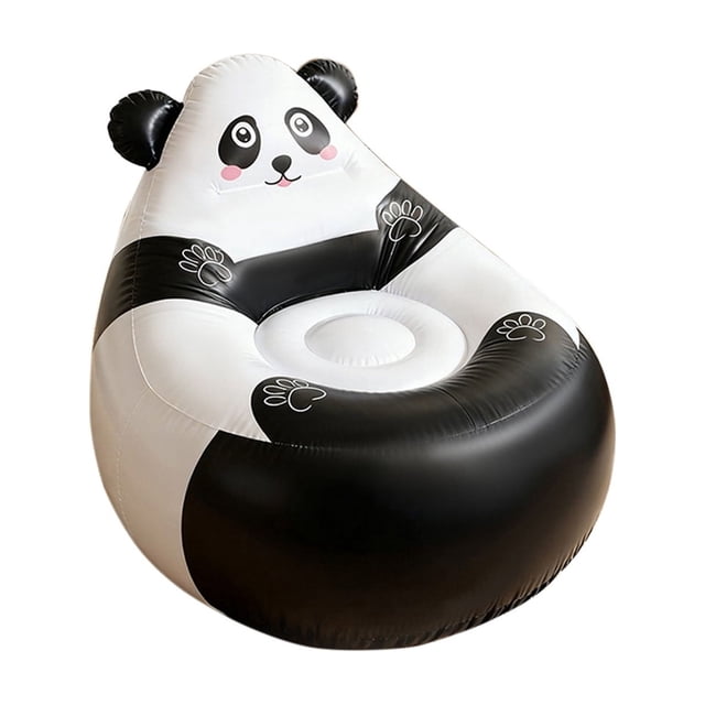 B Inflatable Lounger Chair Portable Air Sofa With Animal Design For Indoor Outdoor Relaxation