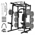 thumbnail image 1 of GARVEE Smith Machine Home Gym,2000 lbs Multi-Function Power Cage Cable Crossover System Strength Training Equipment,Lat Pulldown Machines with 8 Weight Storage Pin,T-Bar and More Training Attachments, 1 of 8