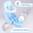 thumbnail image 2 of （Blue）Water Dispenser for Small Animals, 500ml Large Capacity Automatic Rabbit Water Dispenser Hanging Drinker, for Hamster, Guinea Pig, Rabbit, Rat, Chinchilla, Ferret, Gerbil, 2 of 5