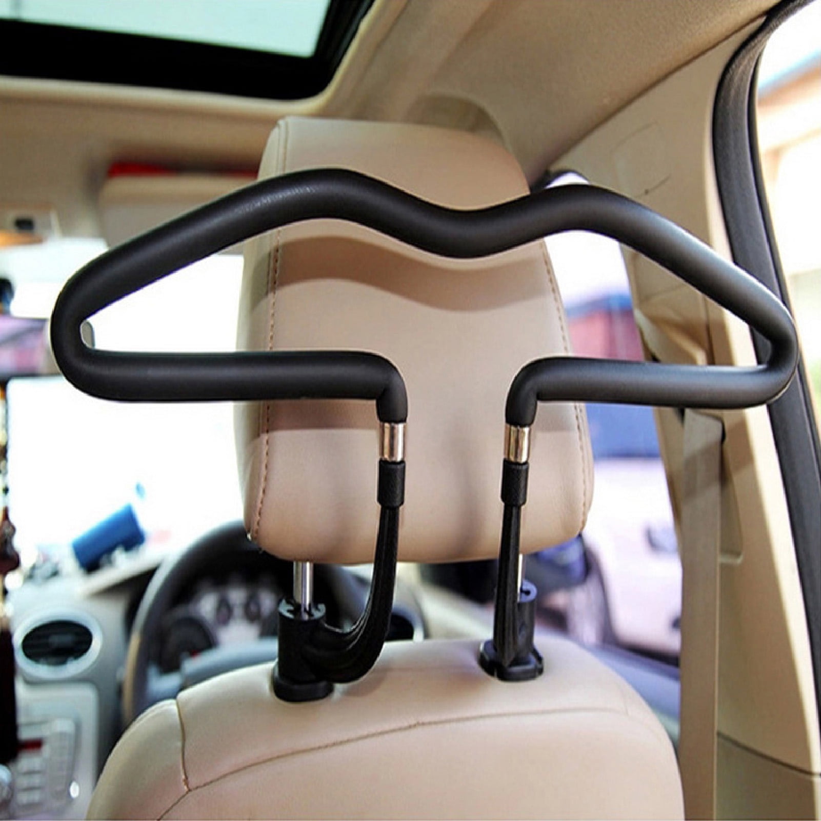 1*Car Adjustable Seat Headrest Jacket Coat Clothes Hanger Holder Stainless Steel 