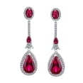 thumbnail image 2 of Bling Jewelry Womens Art Deco Dangle Chandelier Earrings CZ Teardrop Gemstone, 2 of 5