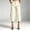Beige, variant on Capri Pants for Women High Waisted Stripe Office Work Slacks Straight Leg Pleated Business Suit Trousers