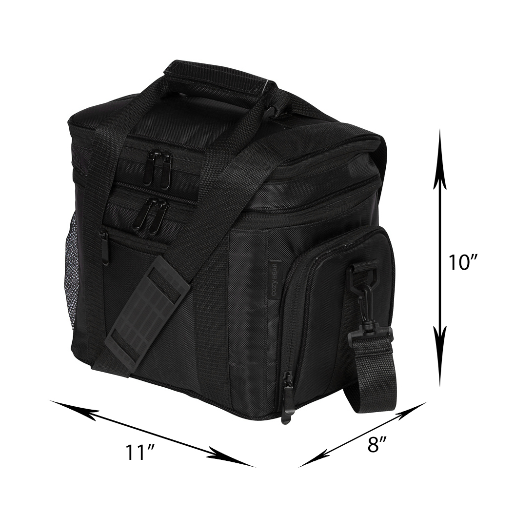 Cozy Bear Insulated Cooler Lunch Bag Multiple Large Storage Pockets 1680D Oxford Polyester Lunch