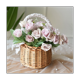thumbnail image 4 of 2 cestas de almacenamiento tejidas con asa, cestas de flores para bodas, cestas de flores de ratán de mimbre para decoración del jardín del hogar, 4 of 6