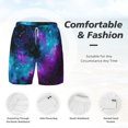 thumbnail image 3 of Mens Galaxy 2 in 1 Quick Dry Swim Trunks with Compression Liner Beach Shorts, 3 of 6