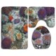 thumbnail image 1 of ABPHQTO Coloridos erizos de mar cubren las rocas Juego de alfombras de baño de 3 piezas Alfombra de baño Alfombra de contorno y tapa de inodoro, 1 of 2