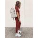 thumbnail image 5 of Conjunto Deportivo PRETTYGARDEN 2025 Mujer Dos Piezas para Casa Rojo Ladrillo Talla S, 5 of 6