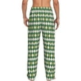 thumbnail image 3 of Daiia Light Green Squares Men's Sleep Pant with Pockets and Drawstring,Pajama Pants-XX-Large, 3 of 9