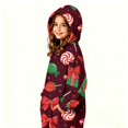 thumbnail image 5 of Christmas One Piece Jumpsuit for Kids Pajamas Onesie Hoodie Zip Front Party Girls Clothes Novelty Xmas Tree Print Funny Fall Soft Relaxed Fit Loungewear Pajamas 2-12 Years, 5 of 6