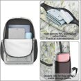 thumbnail image 2 of 17 Inch Lightweight Backpack,PVC Waterproof Oxford Fabric, Ergonomically Designed, with Large Capacity, Floral Flowers Print, 2 of 5