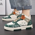 thumbnail image 6 of Men'S Fashion Street High-Top Skateboarding Shoes |  Suitable for Outdoor Activities, Faux Upper, PVC Sole ，Comfortable Non-Slip Lace-Up Sneakers with Wave Pattern, 6 of 8