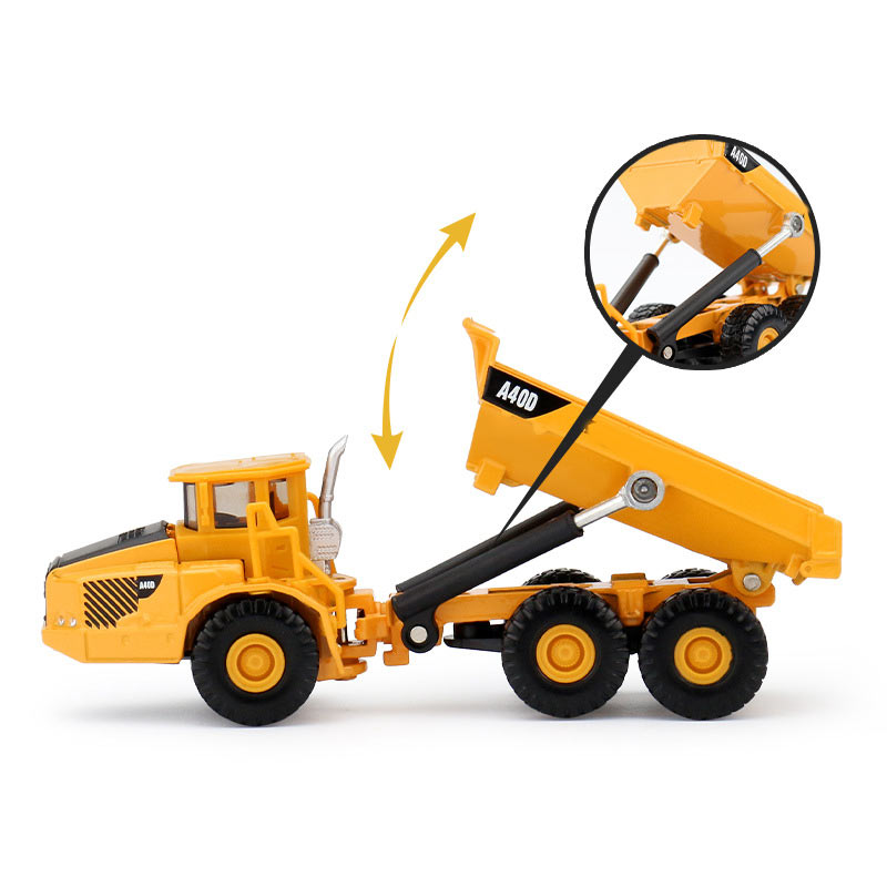 1:87 alloy loading and unloading truck children's toy car model engineering dump truck 1:87 Scale Alloy Excavator Dumper Engineering Metal Diecast Truck Car Funny Toy Kids Birthday Gift - image 3 of 7