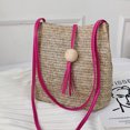 thumbnail image 1 of Bolsa tipo cubo tejido Durable con cuentas de madera Resistente a los arañazos Mujer Ocio diario Likrtyny Para Estrenar, 1 of 3