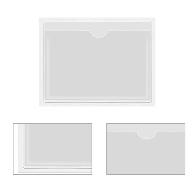 Advancent 10 Uds. De bolsas de goma, soporte transparente para permiso de estacionamiento, estante de almacenamiento de vidrio, bolsas de Almacenamiento y organización del hogar 9.5*6.8 cm