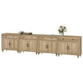 thumbnail image 5 of Oak Buffet Cabinet with with Storage Cabinets, Modern Farmhouse Kitchen Storage Cabinets 8 Doors and 4 Drawers, 134 inch, 5 of 6