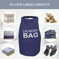 thumbnail image 4 of Kimmama Navy Laundry Backpack, 70L Waterproof Laundry Bag with Strap for Laundryroom, Travel and Camping, 4 of 7