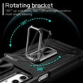 thumbnail image 2 of TECH CIRCLE Case for Samsung Galaxy A14 Phone Cover with Magnetic Kickstand + Metal Ring Holder + Lens Cover, Shockproof Hybrid PC+TPU Covers [360° Rotating Bracket] [Corner Protection] - Black, 2 of 8