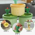 thumbnail image 2 of Cactus Kitchen Sink Drain Strainer – Press to Dump Waste Collector, Fun Sink Accessory for Home & Bathroom (Yellow,1PC), 2 of 7
