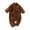 Brown, variant on Odeerbi Baby Girls Boys Clothes Baby Rompers Autumn Winter Infant Toddler 2025 Long Sleeve Print Plush Romper Jumpsuit